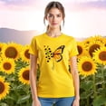 thumbnail image 3 of Blusa con Estampado de Mariposa y Girasoles – Diseño Único y Significativo Color Amarillo Talla Extra Grande Marca Emil SaEs, 3 of 4