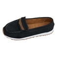 thumbnail image 6 of Rokment Womens Vintage Memory Foam Platform Slip on Penny Loafers Retro Classic Suede Wedges Low Heel Driving Walking Oxfords Boat Shoes for Travel Vacation Black Size 6, 6 of 7