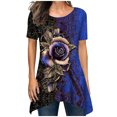 thumbnail image 1 of Birdeem Womens Summer Casual Comfortable Print Sexy Pattern Round Neck Short Sleeve, 1 of 6