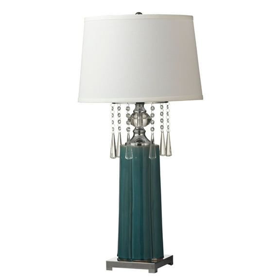 32" Tori LED Crystal Table Lamp with Drum Shade