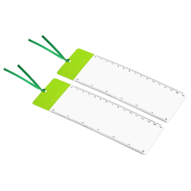 Lupa de Marcador Uxcell con Regla 3X Lente de Aumento para Personas con Baja Visión Lectura Verde 2 Paquete