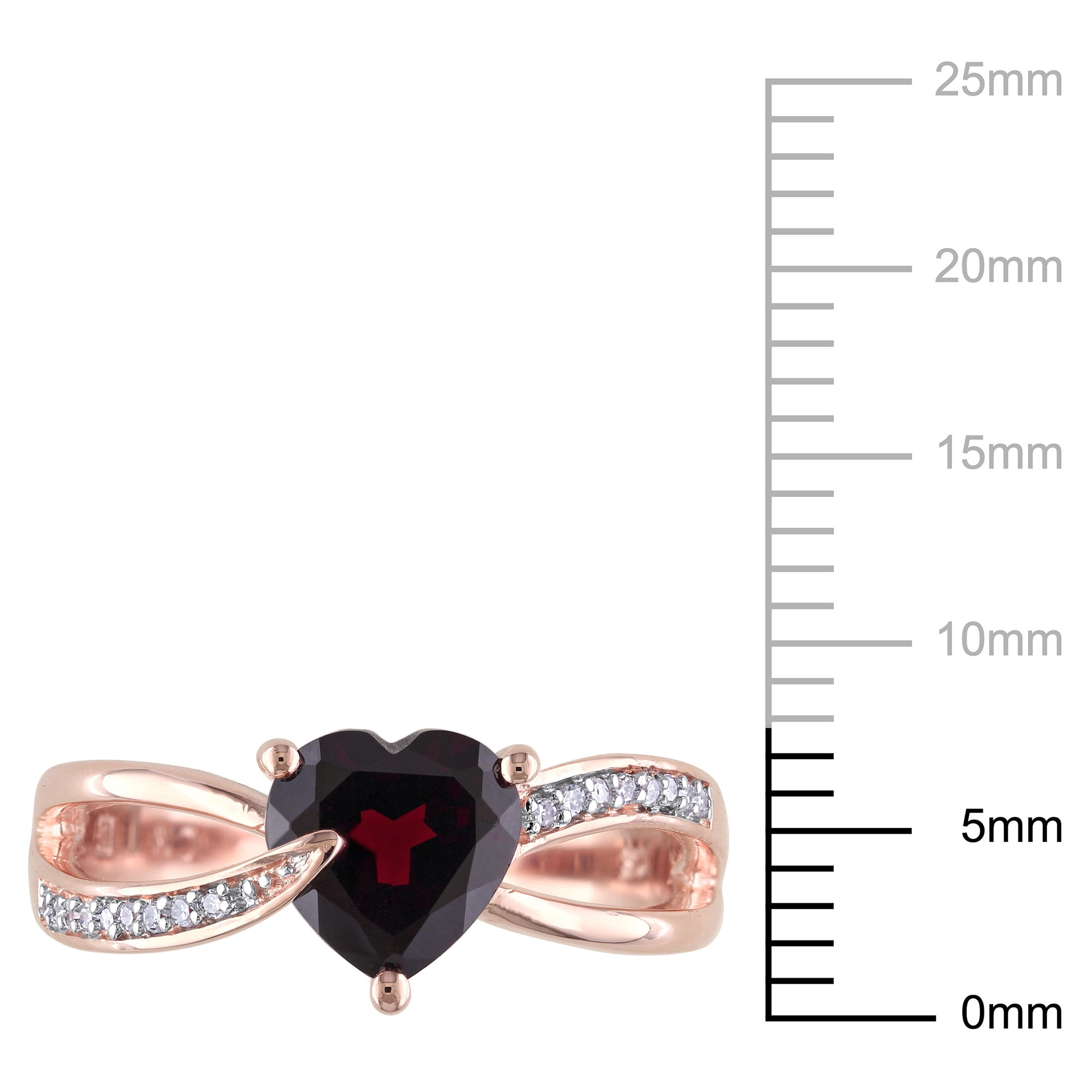 Everly Women's Garnet 10k Rose Gold Ring