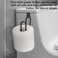 thumbnail image 3 of Portarrollos de papel higiénico de acero inoxidable, montado en la pared, portarrollos duradero, elegante soporte de papel higiénico para baño, inodoro, hogar negro, 3 of 5