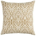 thumbnail image 1 of HomeRoots 403201 Gold & White Distressed Damask Throw Pillow, 1 of 1