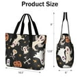 thumbnail image 3 of Tote Bag for Women - Playful Halloween Ghosts Pattern Shoulder Bag - Large Utility Work Duffle Bag with Zipper Handbag for Travel, Work, Sprots, 3 of 5