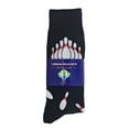 thumbnail image 2 of Urban-Peacock Men's Novelty Fun Socks in Bowling Pins - Black - 1 Pair, 2 of 2