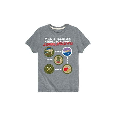 

Instant Message - Boy Scouts of America Zombie Apocalypse Merit Badges - Toddler Short Sleeve T-Shirt