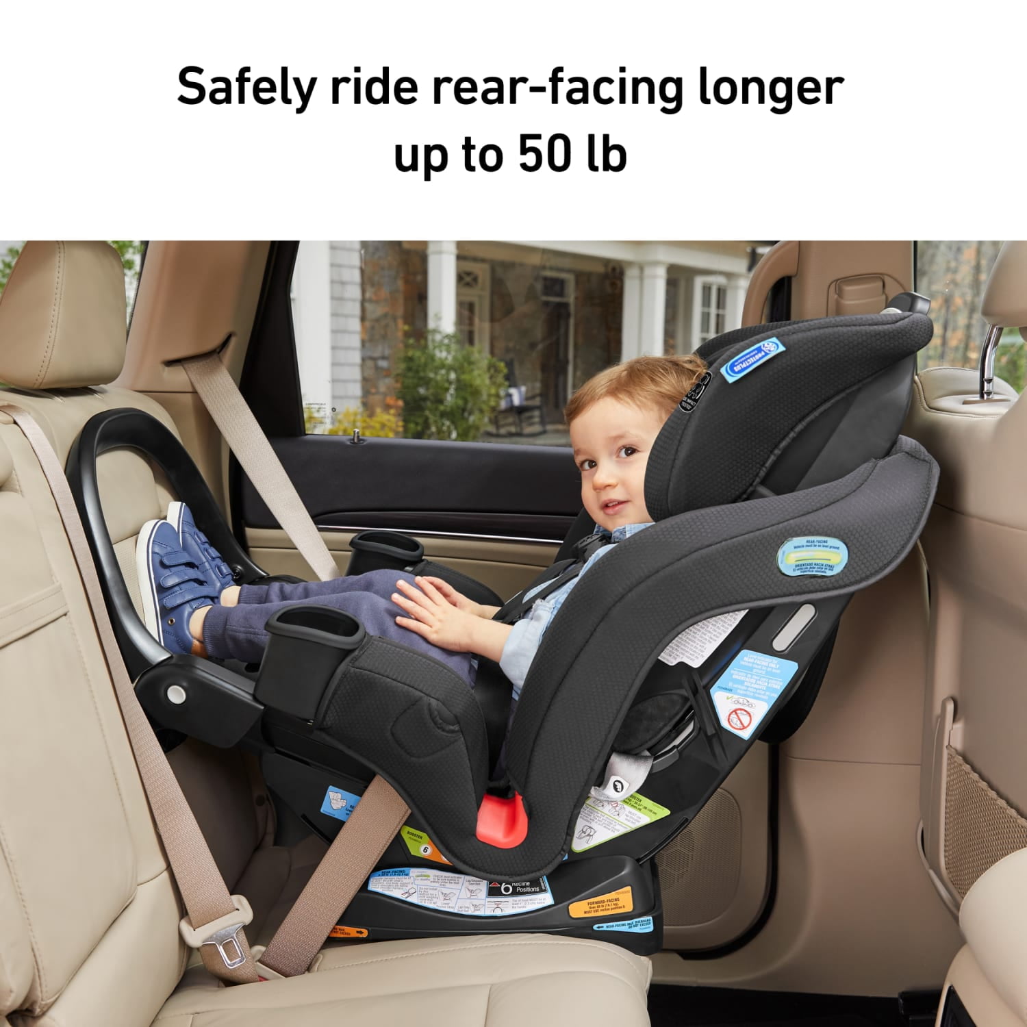 Graco Extend2Fit 3-in-1 Convertible Infant Toddler Car Seat featuring Anti-Rebound Bar, Prescott, 1 Count