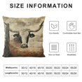 thumbnail image 5 of YINGXI  Highland Cow Art Flannel Pillow Cover,Western Bull Skull Cushion Pillow Case Home Decoration,Western Bull Cow Skull Pillowcases 12x12in, 5 of 5