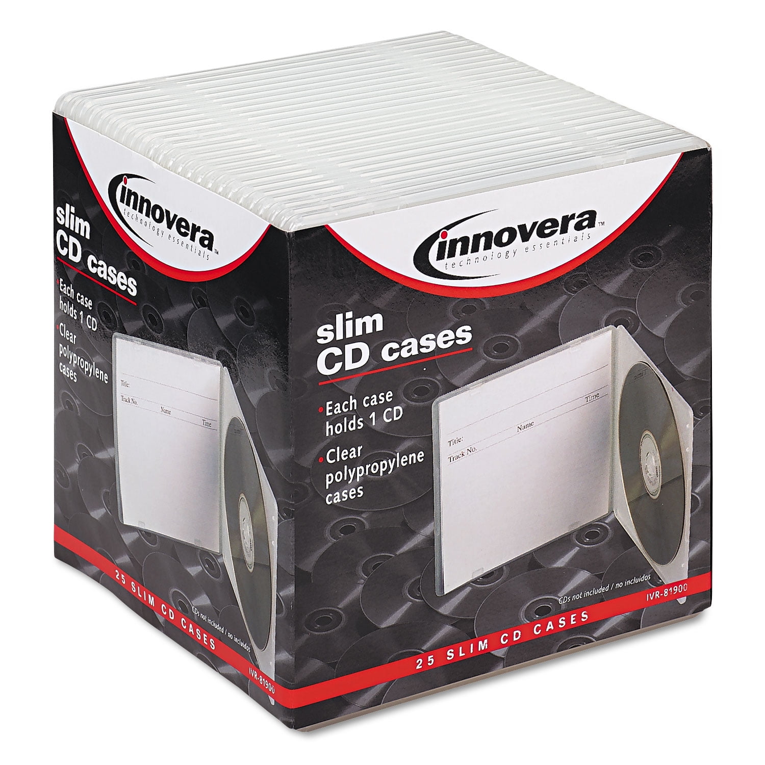 Innovera Slim CD Case, Clear Plastic, 25/Pack - Walmart.com Innovera Slim CD Case, Clear Plastic, 25/Pack - Walmart.com