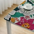 thumbnail image 5 of HAOXIT Print Vinyl Flannel Backed Tablecloth, Square, Bright Bold Spring Indoor and Outdoor Easy Care Vinyl Tablecloth 52*52, 5 of 8