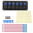 thumbnail image 1 of 6-Gang LED Label Stickers Rocker Switch Rocker Switch Panel Aluminum Panel For, 1 of 8