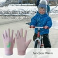 thumbnail image 6 of Ettsollp Windproof Gloves 1 Pair Kids Cycling Gloves Water-resistant Cartoon Print Outdoor Thermal Mittens with Fleece Lining Winter Warm Gloves, 6 of 8