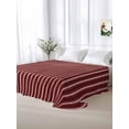 thumbnail image 6 of Queen Flat Sheet 90"x102", Abstract Red, Soft Lightweight Bedding Flat Sheets Only, Contemporary Minimalist Gradual Lines Brushed Microfiber Top Bed Sheet, Breathable StainResistant Bedsheets, 6 of 9