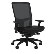 Union & Scale Fabric Task Chair Black Integrated Lumbar 2D ArmsTilt 52293