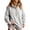 Gray, variant on Yfalhf Womens Sweatshirt Mock Neck Henley Pullover Oversized Fall Outfits,Ruffle Button Placket,Comfort Soft Fleece,Winter Trending Casual Lounge Sweatshirt,Gray,M