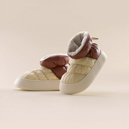 

CoCopeaunt Winter New Warm Women Snow Boots High Top Style Men s Cotton Slippers Indoor 2022 Fashion Outdoor High Top Plush Lining Shoes