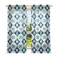 thumbnail image 6 of Yayeee Window Curtains Light Filtering 63"x52" Grommet Panel Pair Home Living Room Decor, Blue Mosaic Pattern, 6 of 7