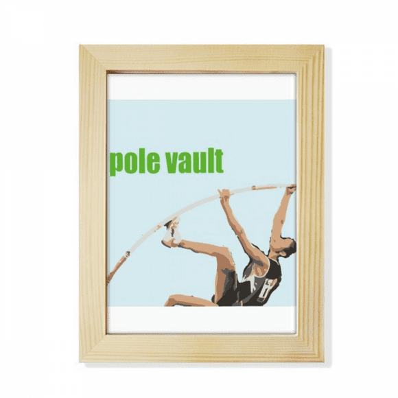 Pole Vault Field Events Art Deco Fashion Desktop Adorn Photo Frame Display Art Painting Wooden