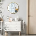 thumbnail image 3 of Costway 16"Round Wall Mounted Bathroom Mirror Aluminum Alloy Frame Decor Mirror Gold, 3 of 10