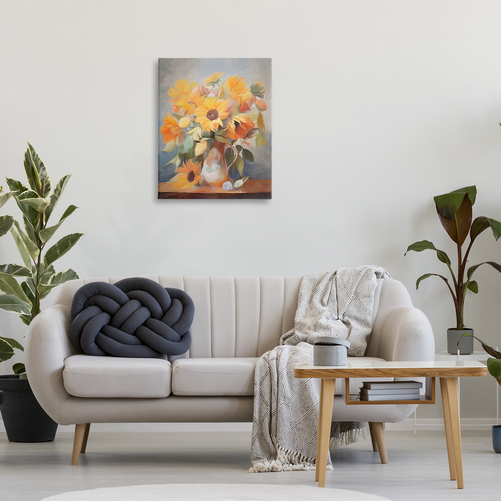 Stupell Industries Bright Sunflower Medley Botanical & Floral Painting Gallery Wrapped Canvas Art Print Wall Art, 24 x 30