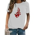 thumbnail image 2 of LowProfile Shirts for Women Plus Size Short Sleeve Casual Tops Fashion Butterfly Print Round Neck Top T-Shirts, 2 of 3