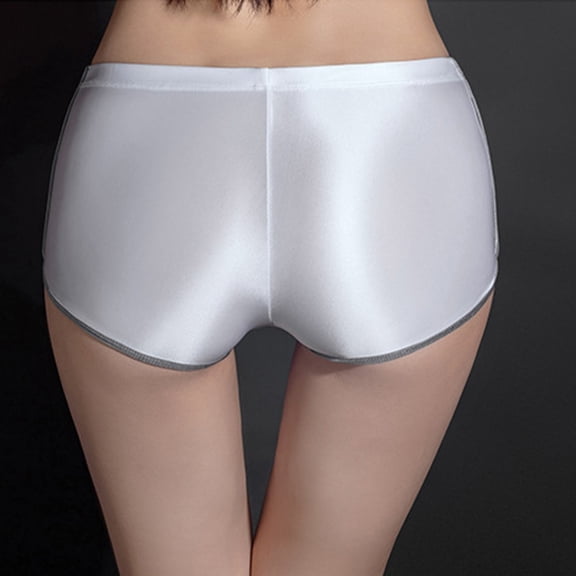 Womens Sexy Oil Shiny Glossy Underwear Stretch Panties Smooth Boxer Shorts