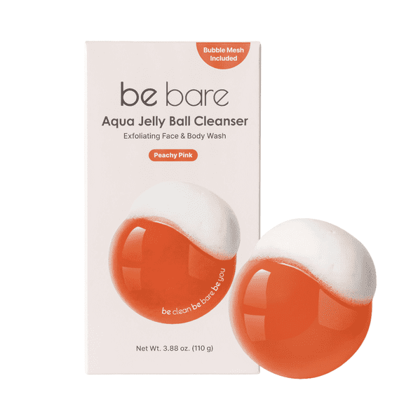 Naisture Be Bare Peachy Pink Jelly Ball Cleanser, Daily Face Wash & Acne Skin Care