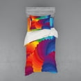 thumbnail image 1 of Ambesonne Geometric Bedding Set 3 Pcs, Sea Shell Stripes, Twin XL, Multicolor, 1 of 3