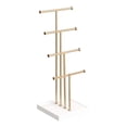 thumbnail image 1 of Soporte para árbol de joyería de cuatro niveles, color blanco/latón, 1 of 6
