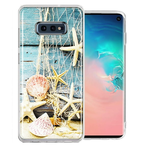MUNDAZE For Samsung Galaxy S10e Starfish Net Design Double Layer Phone Case Cover