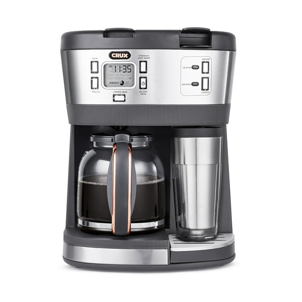 Crux Triple Infusion Brew Coffee Maker, Gray 14813
