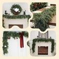 thumbnail image 3 of Christmas Cedar Garland Artificial Real Touch Thickness Realistic Greenery Pine Garland for Mantle Fireplace Outdoor Indoor Christmas Decorations 6FT, 3 of 10