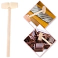 thumbnail image 4 of 30Pcs Mini Wooden Hammers Bulk for Breakable Heart Chocolate Toy Mallets for Kids, 4 of 9