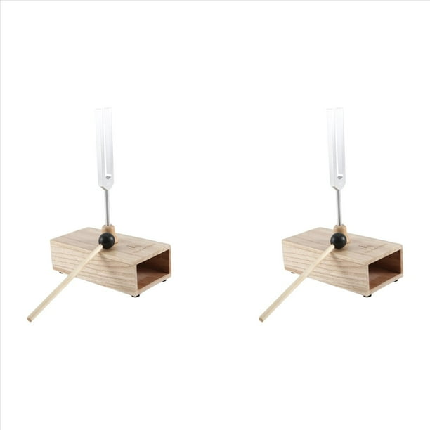 2X Dipasón de 442 HZ, Caja de Resonancia de Diapasón, Diapasones de Chakras para Terapia de Sonido, Yoga, Meditación y Relajación