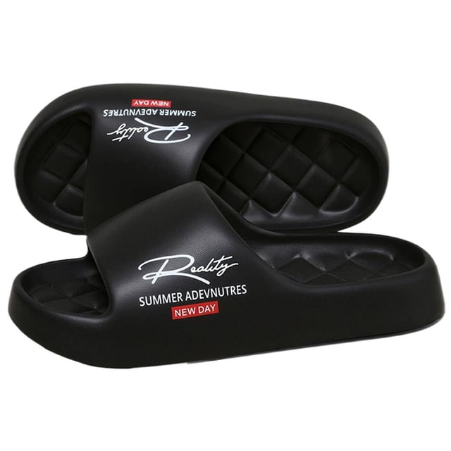 Mens Lightweight Flip Flops with Textured Non Slip Sole, Breathable Pool Beach Sliders for Daily Wear, Multiple Sizes Available