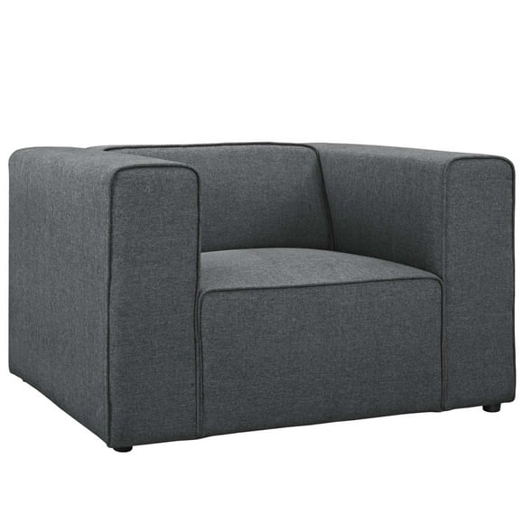 Modway Mingle Fauteuil en Tissu Rembourré Gris
