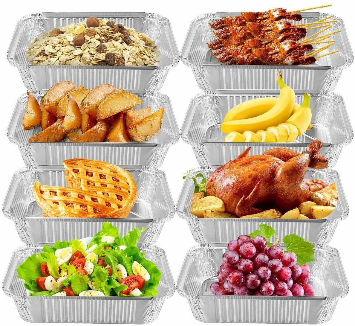  BESPORTBLE Aluminum Pans 5 Sets Disposable Baking Tins with  Lids Round Aluminum Pots 1800ml Deep Takeout Trays Camping Food Containers  for Roasting Storing Cooking Oven Grill Foil Pans: Home & Kitchen