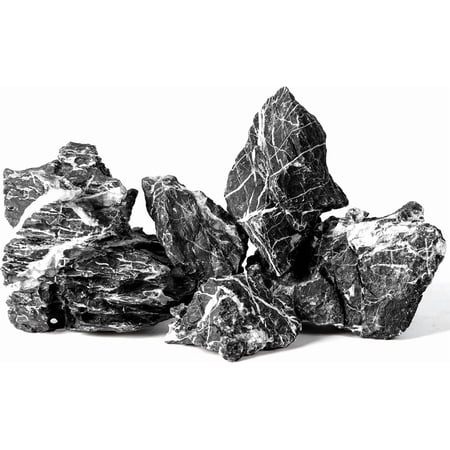 Large Aquarium Rock Set of 6, Natural Seiryu Stones for Aquascaping Iwagumi Layouts Terrariums & Fish Tank Decoration