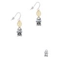 thumbnail image 2 of Delight Jewelry Silvertone Napoleon's Small Bee Goldtone Leaf French Earrings, 2 of 4