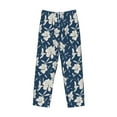 thumbnail image 6 of Uemuo Lilies Flowers Pattern Men's Wide Leg Palazzo Lounge Pants with Pockets Light Weight Loose Comfy Casual Pajama Pants-Large, 6 of 9