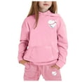 thumbnail image 2 of LUOGENLI Outfits Girls Rompers Size 10-12 Dressy Reindeer Girls' Hoodie Set Children's Two Piece Set Medium and Small Children's Solid Color Long Sleeved Hoodie and Sweatpants 2-3 Years, 2 of 5
