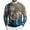 Blue, variant on Men's Round Neck Long Sleeve Ribbed Knit Pullover, Retro Texture Print Sweater for Fall Winter, Versatile Top for Multiple Occasions,Beige,L