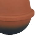 thumbnail image 4 of Decorative Flower Vase, Terracotta Inspired Orange Ceramic 10 Inch, 4 of 7
