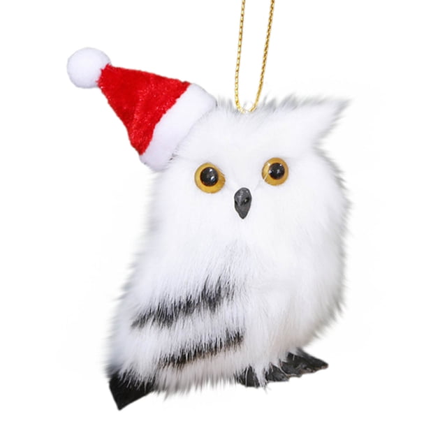 Hot6sl Ofertas de La Semana Búho de Simulación Regalos de Navidad Regalos Decoración Del Árbol de Navidad Objetos Colgantes