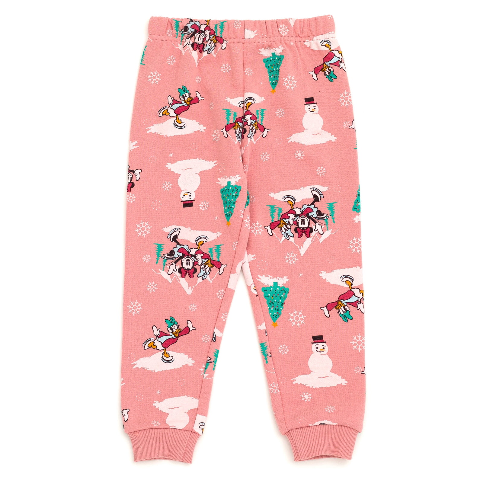 Disney Daisy Duck Minnie Mouse Christmas Fleece Sweatshirt and Jogger Pants Outfit Set Newborn to Little Kid