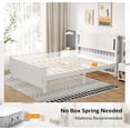 thumbnail image 6 of Zimtown Full Bed Frame,Solid Pine Wood Platform Bed Frame, Bedroom Bed with Headboard, White, 6 of 6