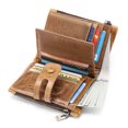 thumbnail image 5 of FALAN MULE Genuine Leather Wallet for Men Large Capacity Men Wallets RFID Blocking ID Window Card Case with Zip Coin Pocket, 5 of 7