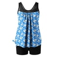 thumbnail image 4 of Mifsaly 2 Piece Swimsuit for Women Tankini Swimsuits Multi Color Floral Print Tankinis Top with Black Shorts Surfing Swimming Womens Swim Suits S, 4 of 5
