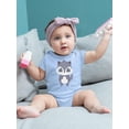 thumbnail image 2 of Cute Raccoon Sketch Bodysuit Infant -Image by Shutterstock,  Newborn, 2 of 4
